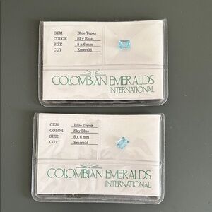 Colombian Emeralds International Blue Topaz (Sky Blue) Pair